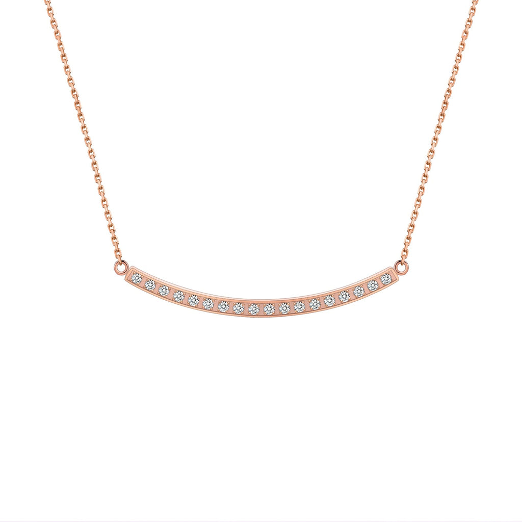 PT324RG B.Tiff Rose Gold Mini "Smile" Adjustable Pendant Necklace