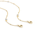 PT456G B.Tiff 8-Stone Gold Pavé Station Necklace