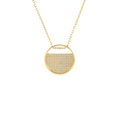 PT500G B.Tiff Gold Pavé Lune Pendant