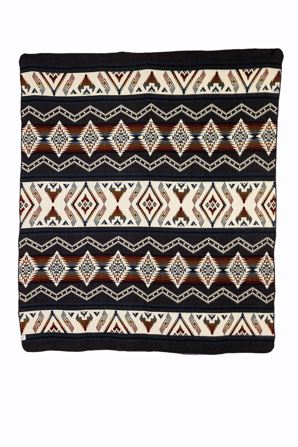 Handwoven Reversible Brown Red Wave Alpaca Throw Blanket- Yachana Collection
