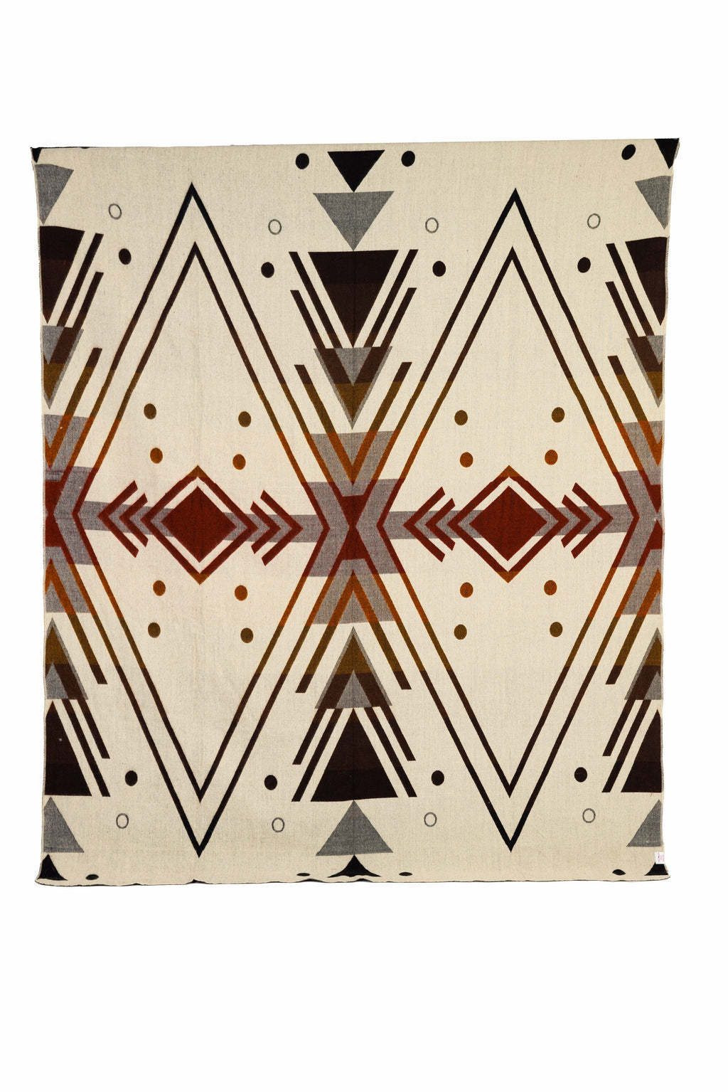 Handwoven Reversible Chevron Peach Red Gray & Black Alpaca Throw Blanket - Yachana Collection