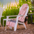 Handwoven Alpaca Throw Blanket From Ecuador - Pink Charcoal - Kallpa Collection