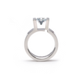 RG074MW B.Tiff Tension 1 ct Moissanite Round Solitaire Engagement Ring