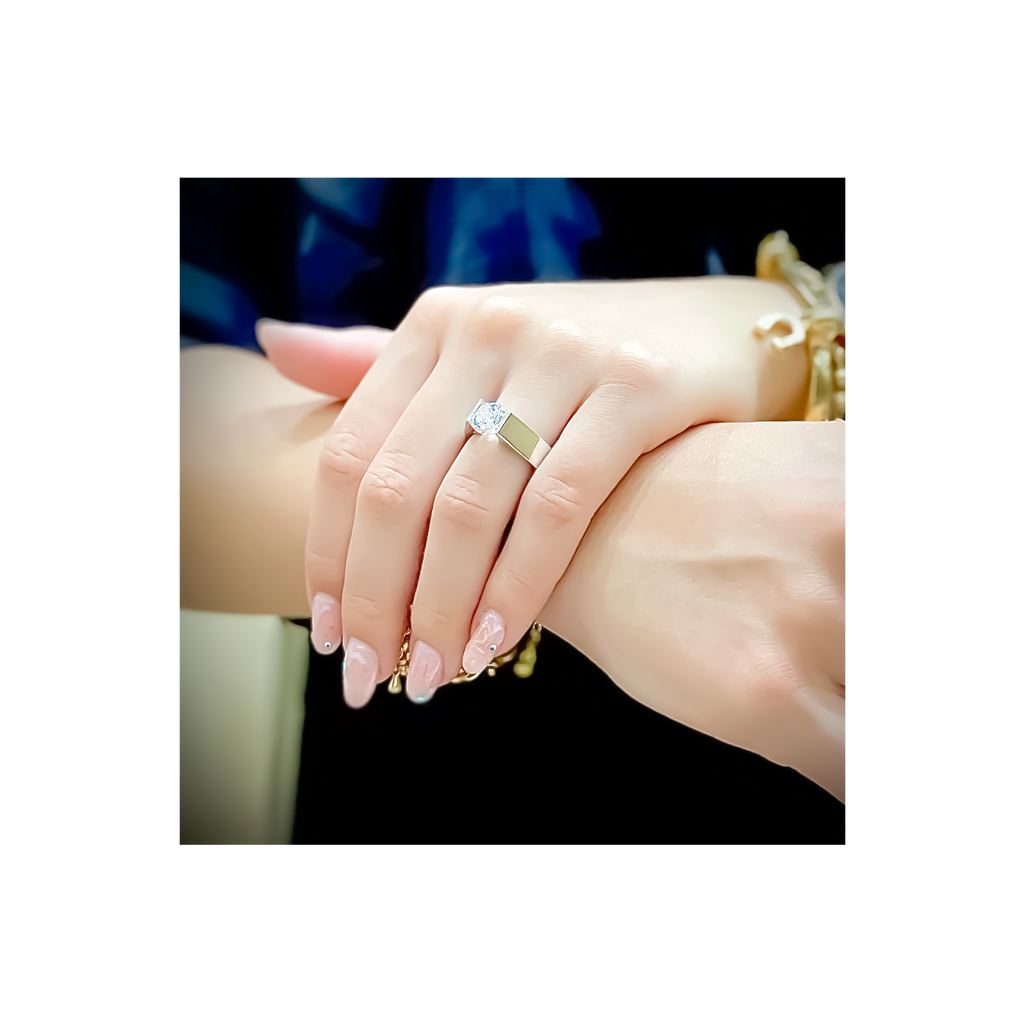 RG093MW B.Tiff 2 ct Moissanite Round Solitaire Engagement Ring