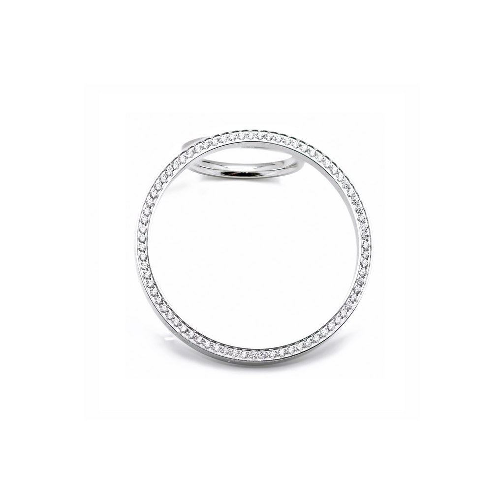 RG099W B.Tiff Pavé Hoop Ring  [Thin Band]