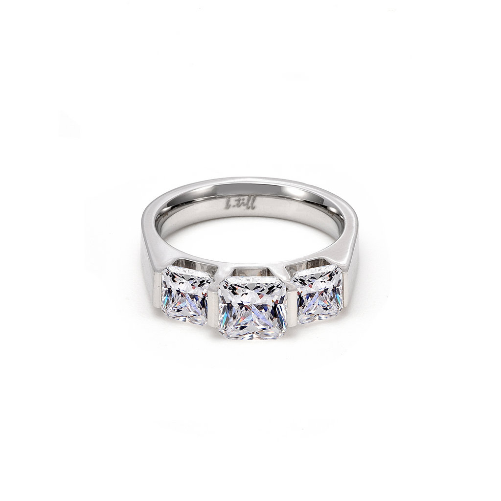 RG203W B.Tiff 3-Stone Cushion Cut Engagement Ring