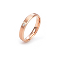 RG403RG B.Tiff Rose Gold Pavé Beveled Edge Ring