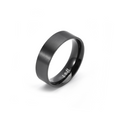 RG600B B.Tiff Black Simplicity 6mm Stacking Plain Ring