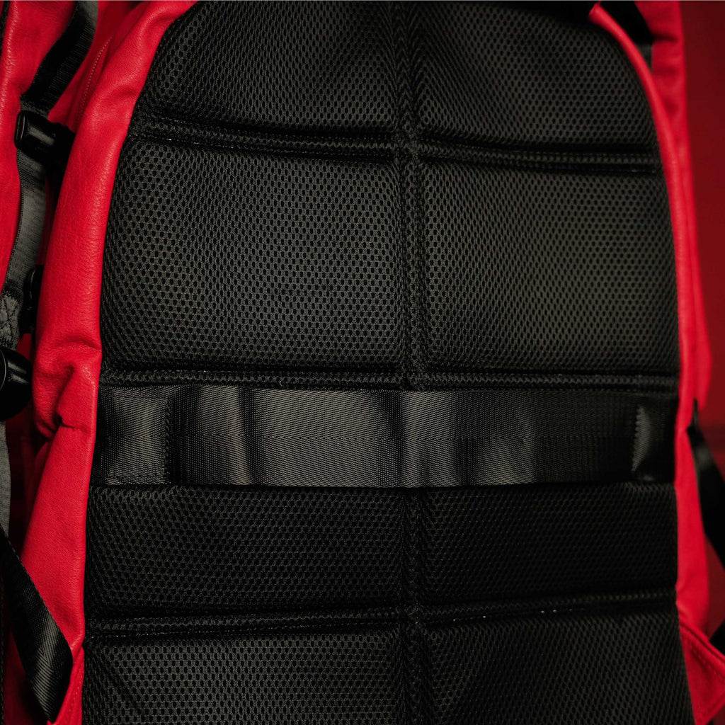 Red Leather Luxury Carry-On Patented Backpack (Only 300 Made)