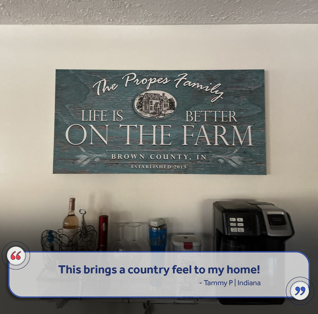 Life Is Better On The Farm Sign VI