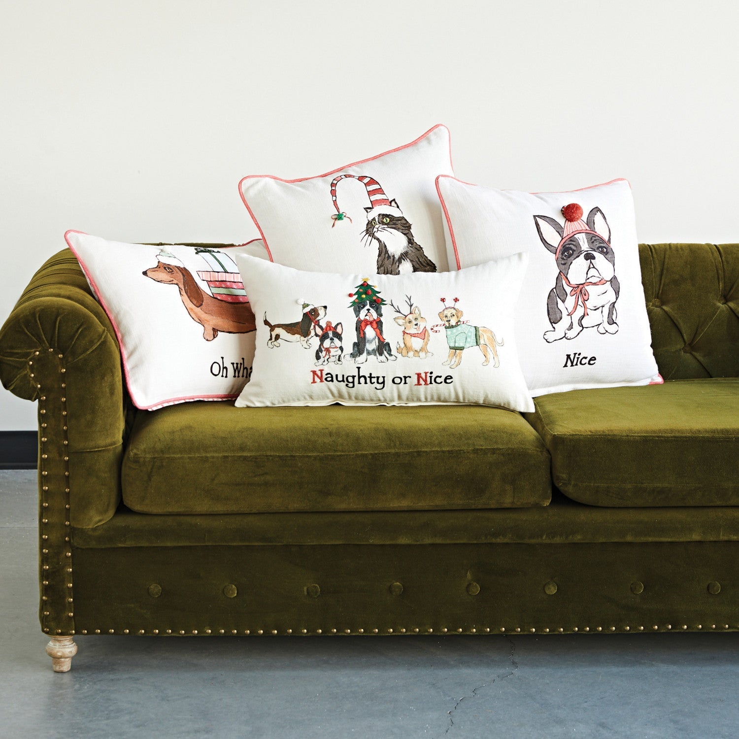 Jingle All the Way Cat Pillow