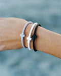 Graphite & Grace Infinity Cross Silicone Bracelet Set