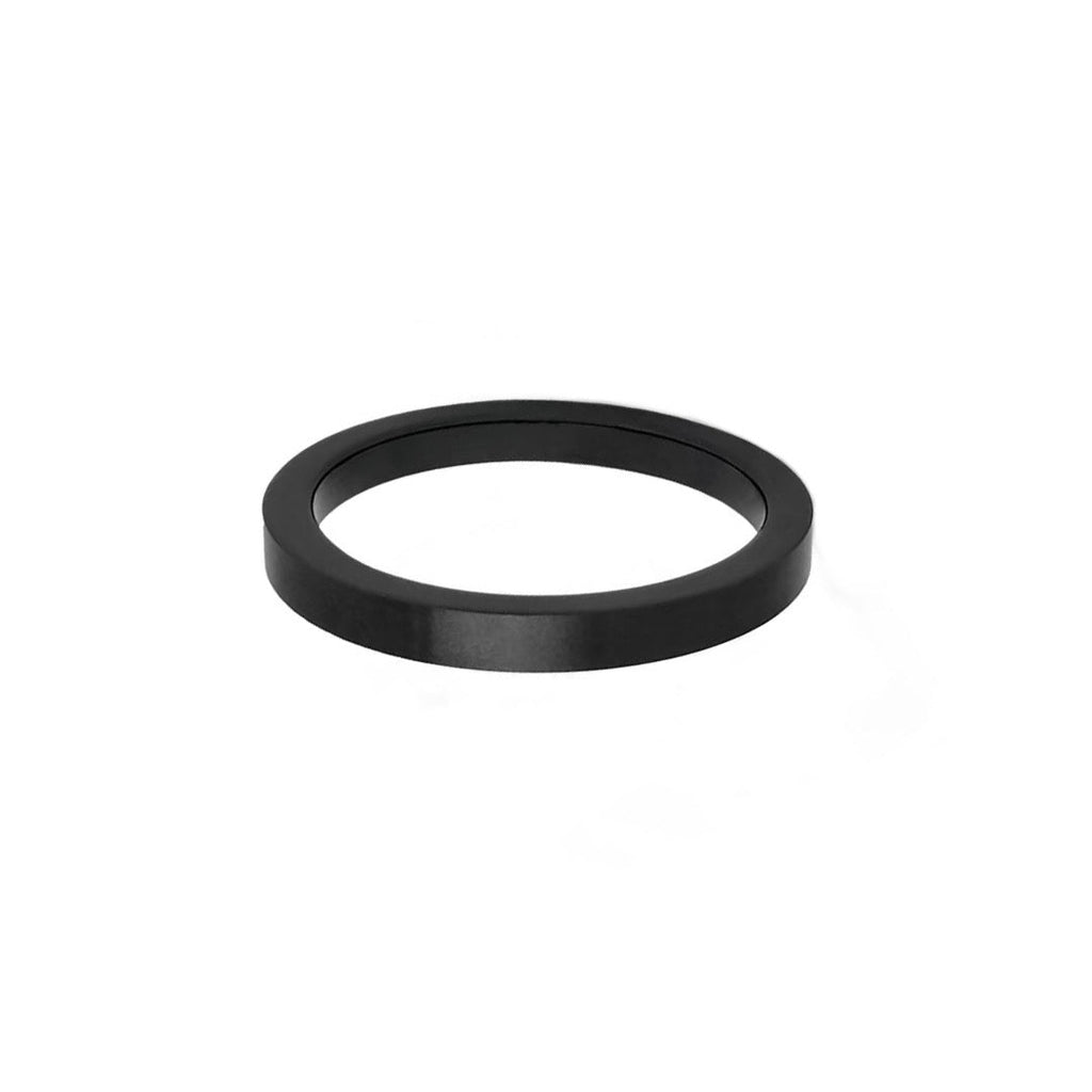 RG105B B.Tiff Plain Black Ceramic Ring [Thin Band]