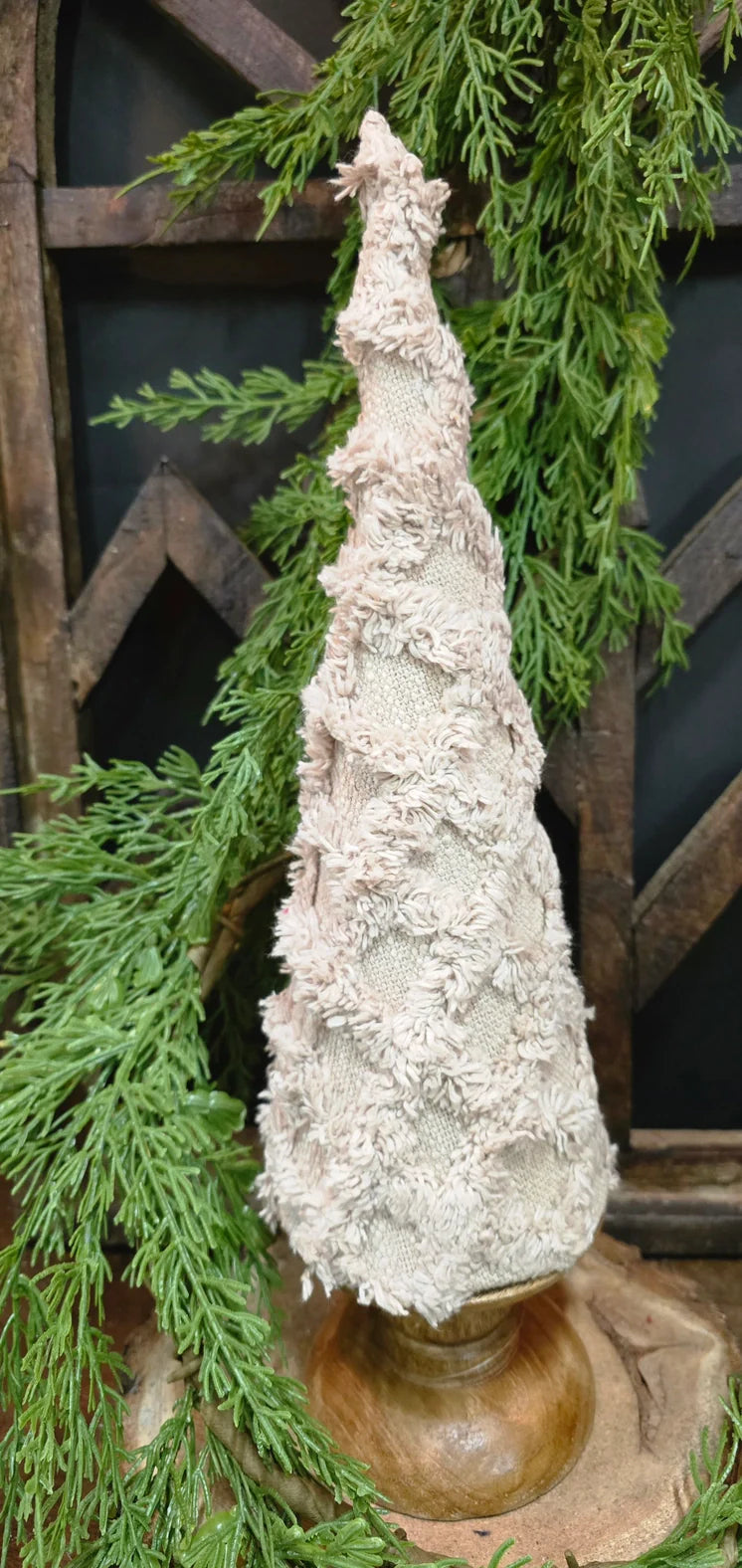 Beige Fuzzy Cone Trees
