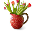 Red Ceramic Strawberry Pitcher