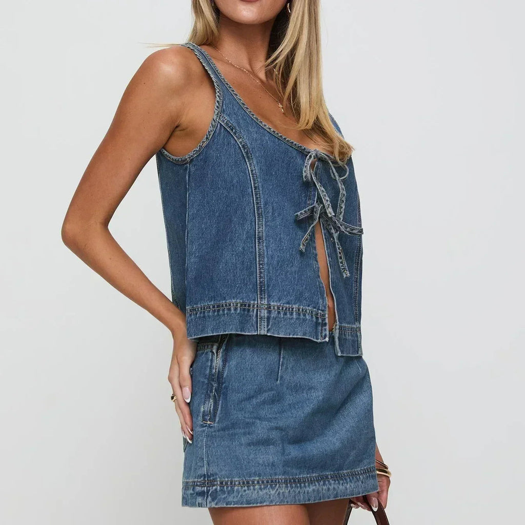Denim Days Lace-Up Set – Haute Edition 25