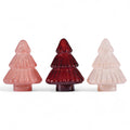 Embossed Mercury Glass Pink & Red Tree | 3 Colors