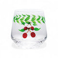 Hand-Painted Cherry Drinking Glass