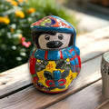 Hand-Painted Talavera Penguin Statue | Festive Christmas Decor