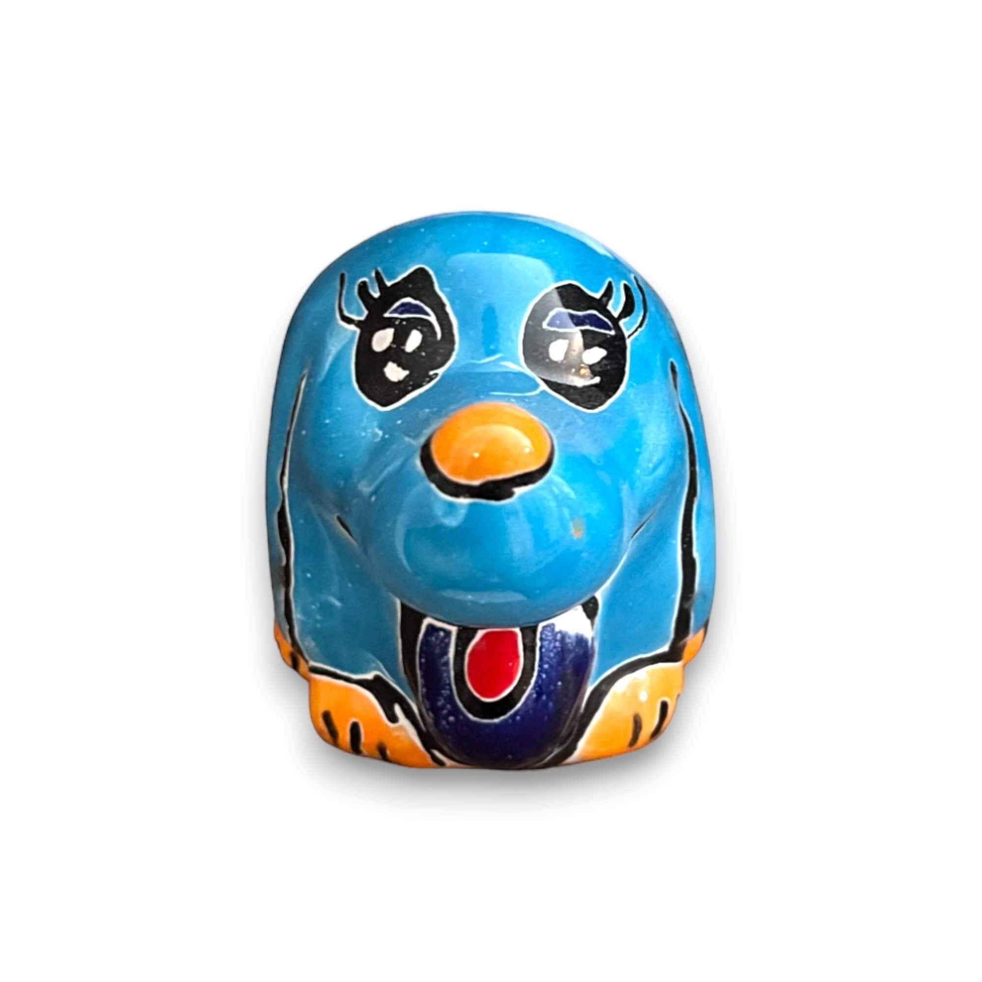 Small Talavera Dog Planter | Mexican Animal Pottery
