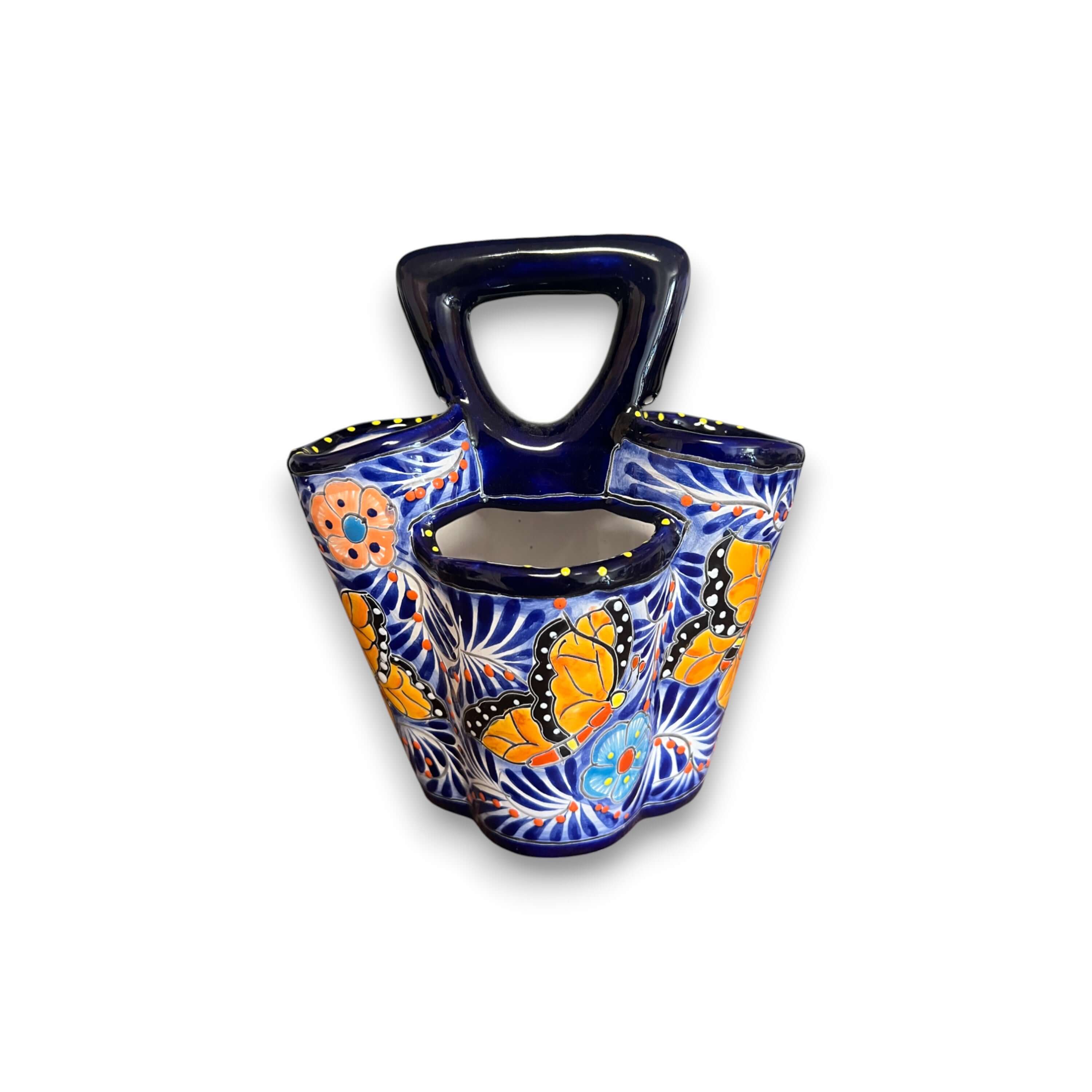 Talavera Utensil Holder | Hand-Painted Mexican Kitchen Organizer