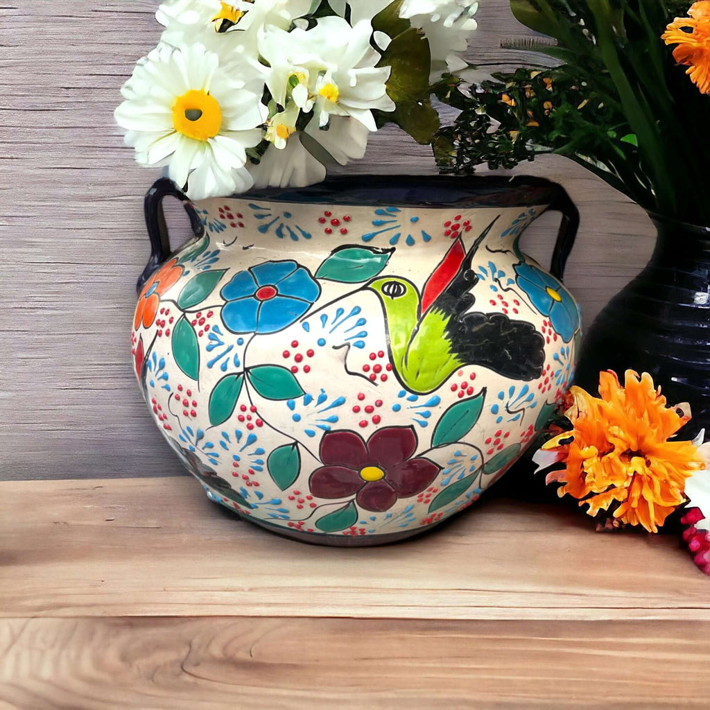 Handmade Talavera Decor Planter | Artisan-Made Mexican Flower Pot