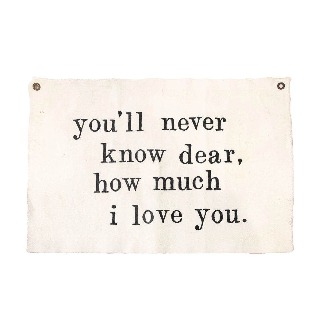Hand-Painted Wall Tarp - You’ll Never Know Dear