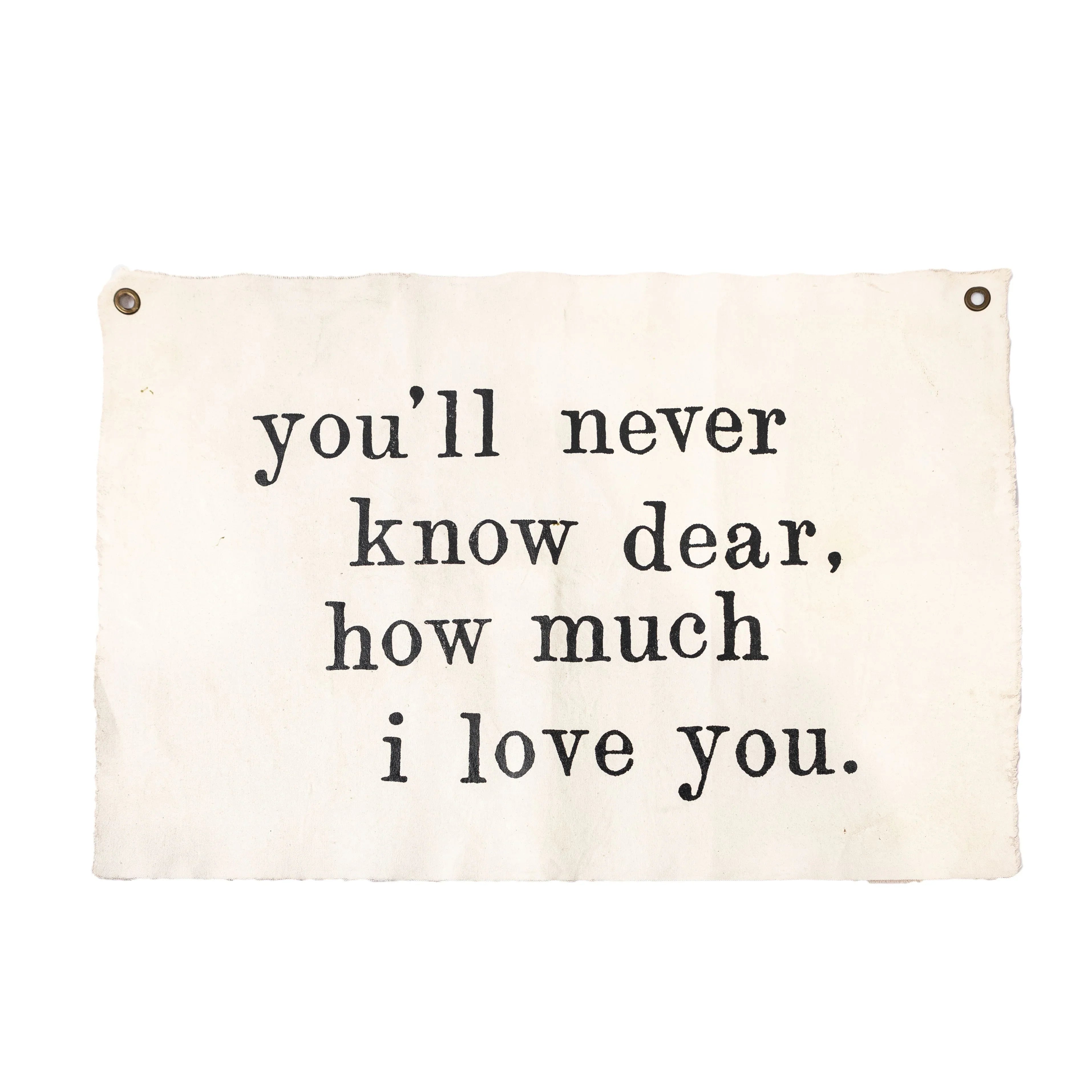 Hand-Painted Wall Tarp - You’ll Never Know Dear