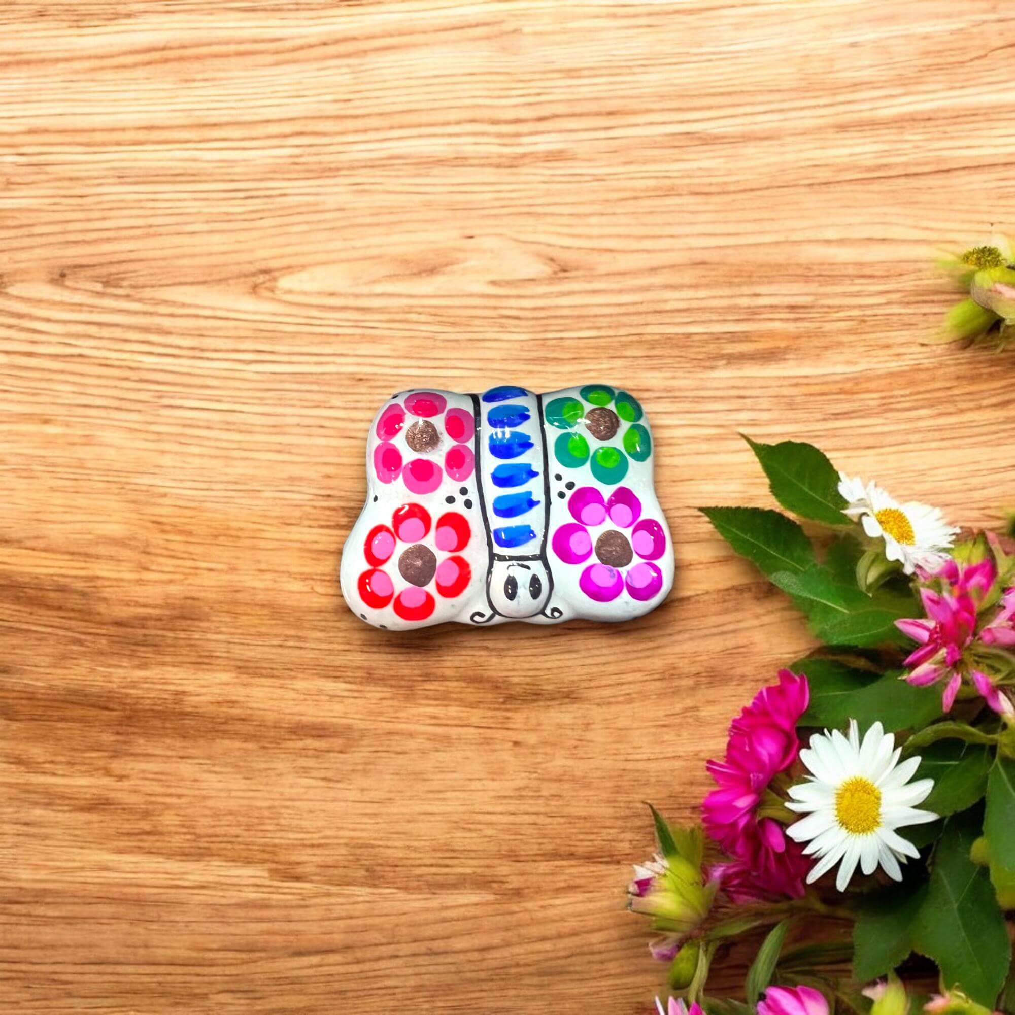 Guerrero Butterfly Jewelry Box | Mexican Ceramic Earring Holder