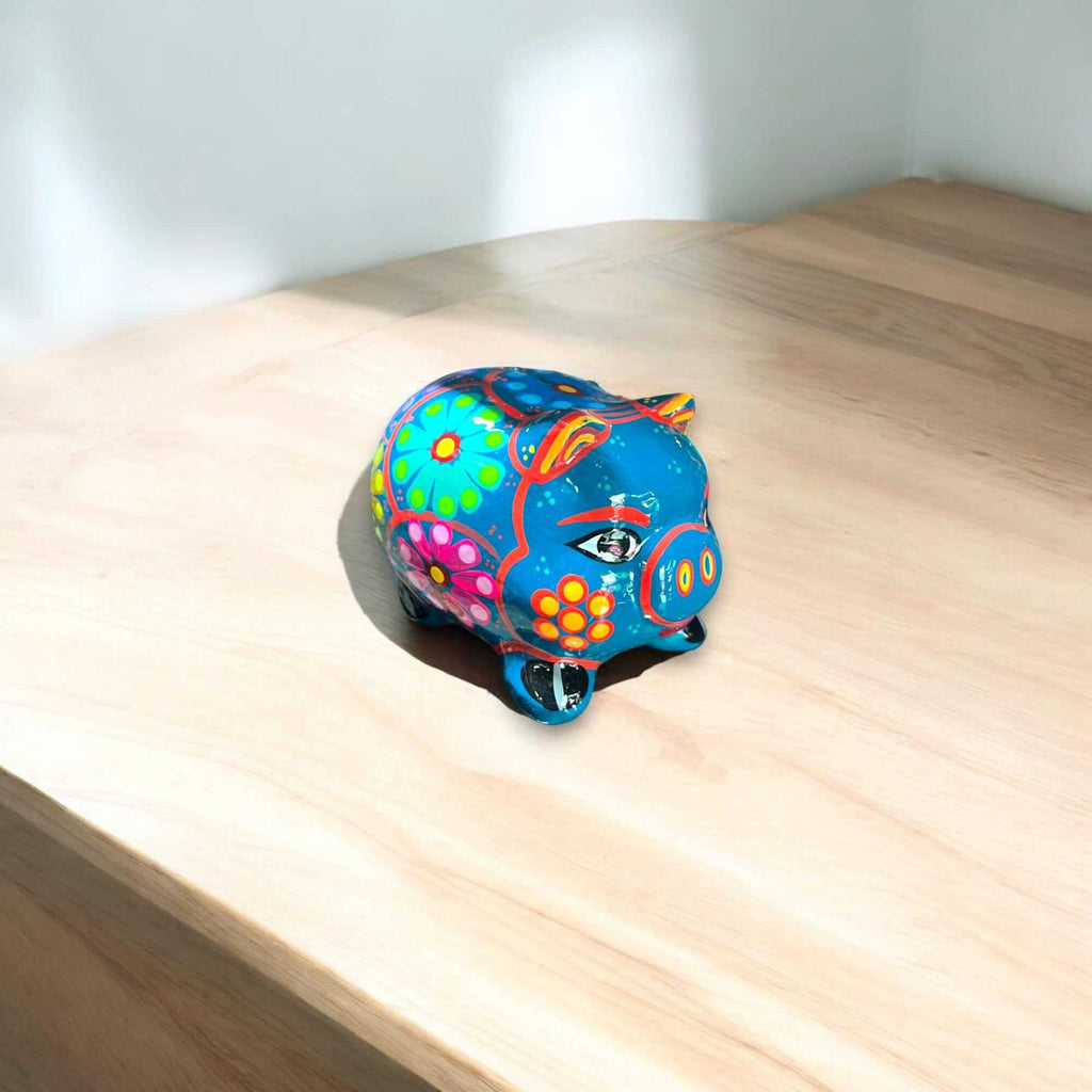 Handmade Guerrero Piggy Bank | Mexican Painted Coin Bank