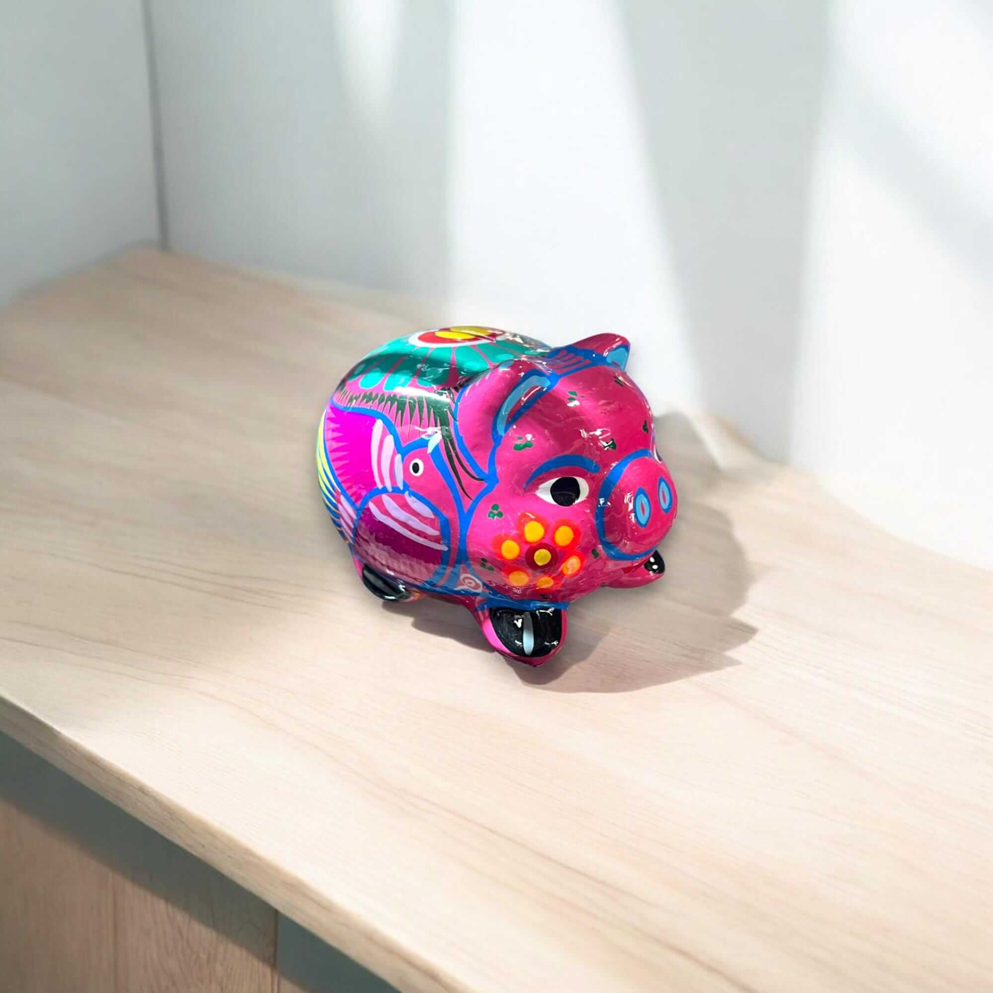 Handmade Guerrero Piggy Bank | Mexican Painted Coin Bank