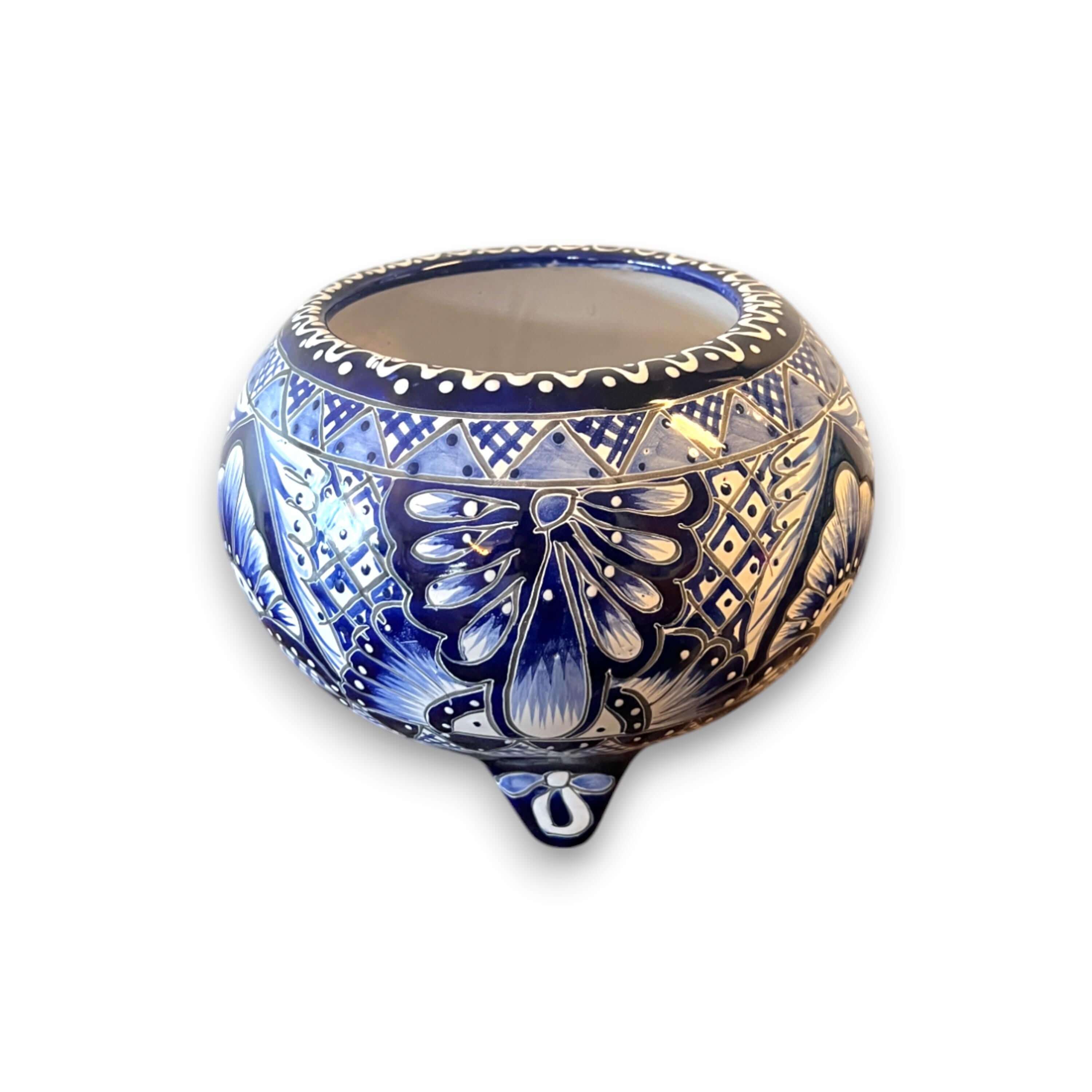 Handmade Talavera Molcajete Planter | Colorful Mexican Flower Pot
