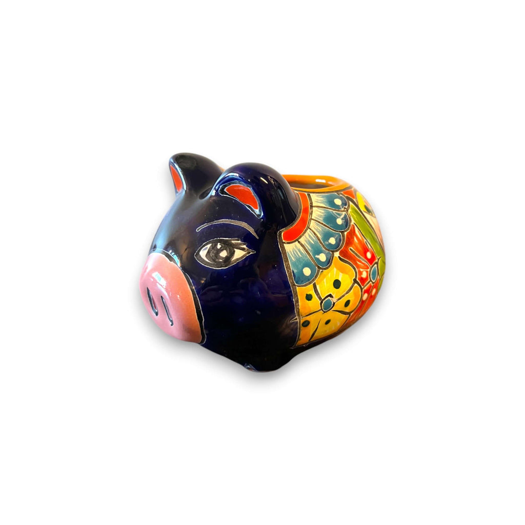 Mexican Talavera Pig Planter | Vibrant Handmade Ceramic Decor
