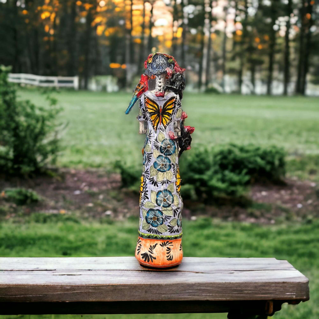 Talavera Skeleton Woman | Handmade Day of the Dead Pottery