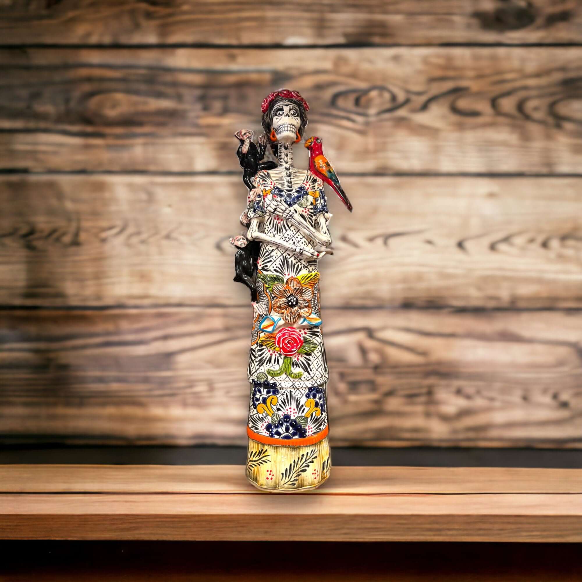 Talavera Skeleton Woman | Handmade Day of the Dead Pottery