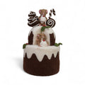 Wool Felt 2-Tier Cake with Mice & Gingerbread