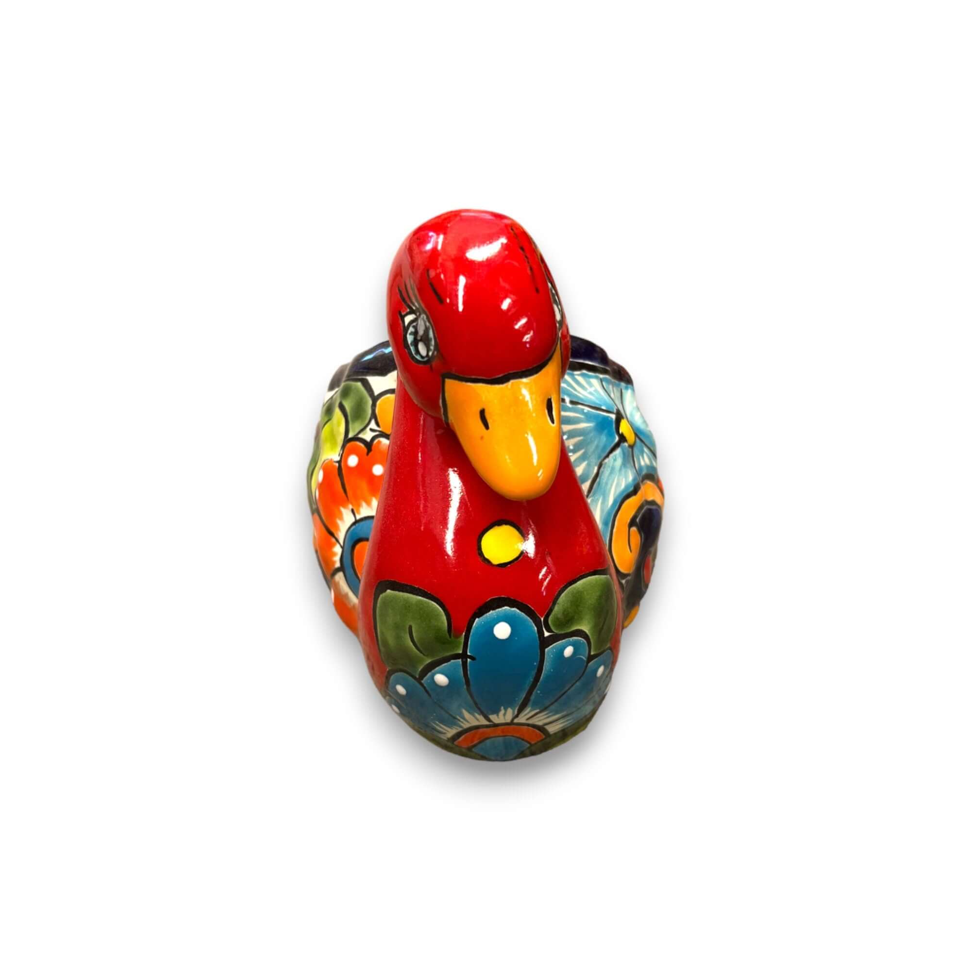 Colorful Talavera Duck Planter | Mexican Succulent Pottery Art