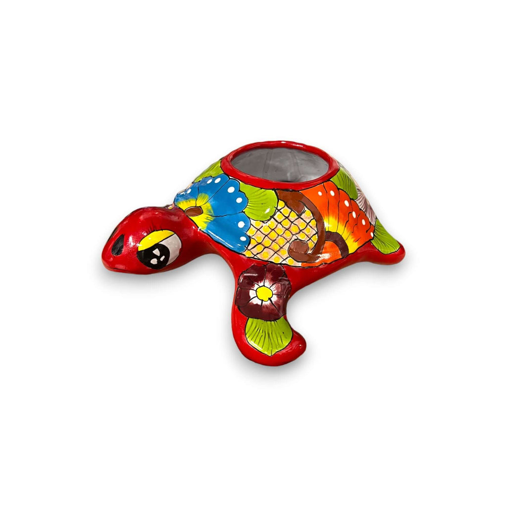 Small Talavera Sea Turtle Planter | Mexican Turtle Pottery