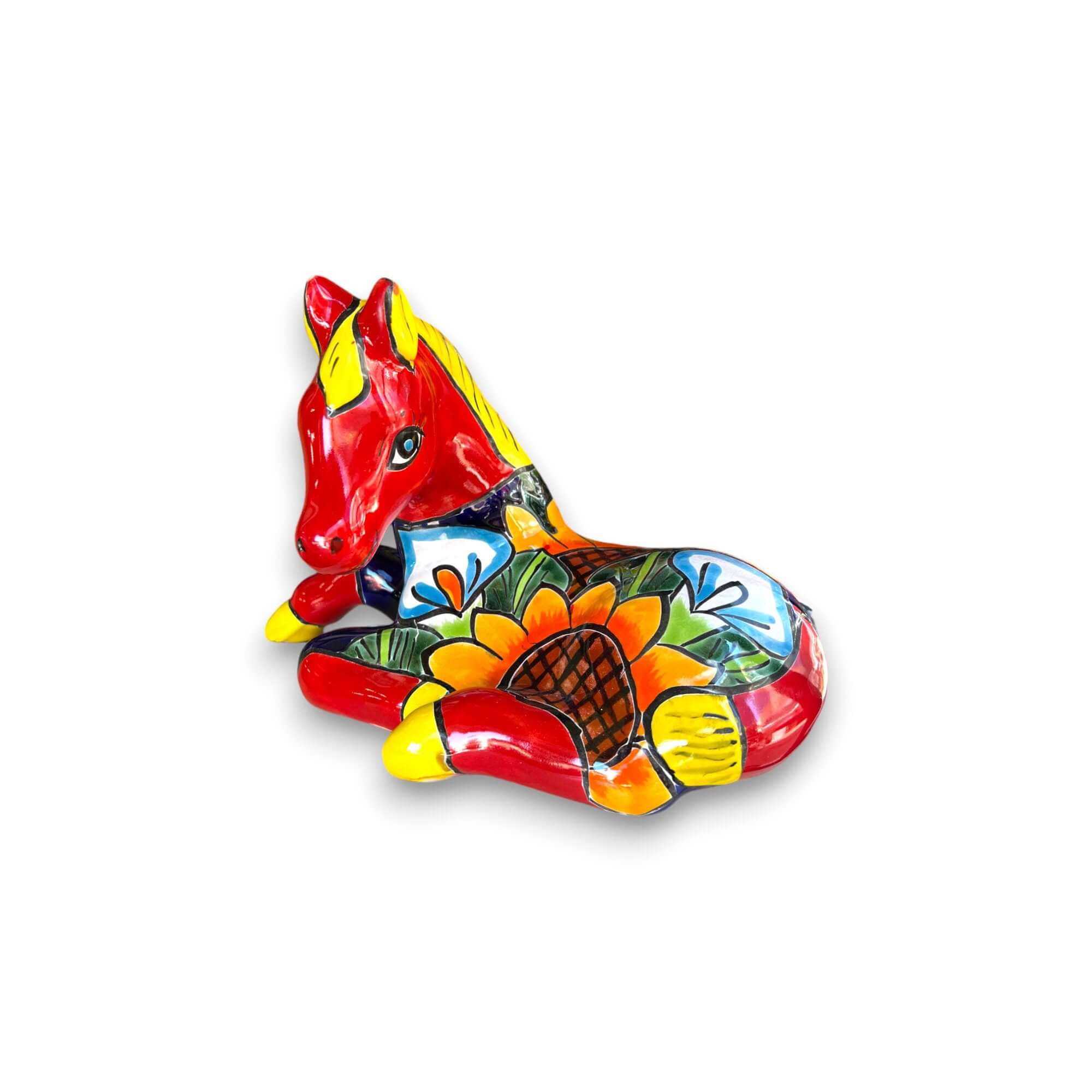 Small Talavera Horse Statue Planter