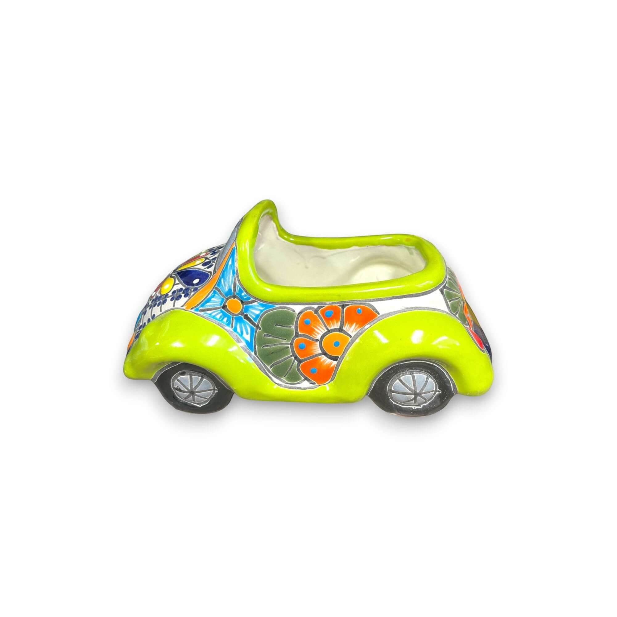 Small Talavera Car Planter | Ceramic Car Statue