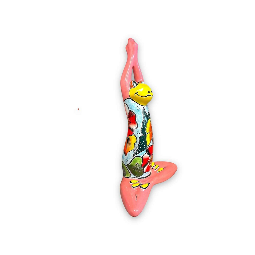 Large Talavera Frog Statue | Mexican Art Decor