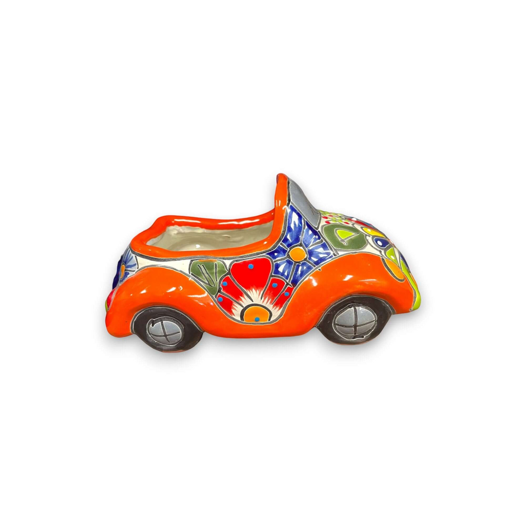 Small Talavera Car Planter | Ceramic Car Statue