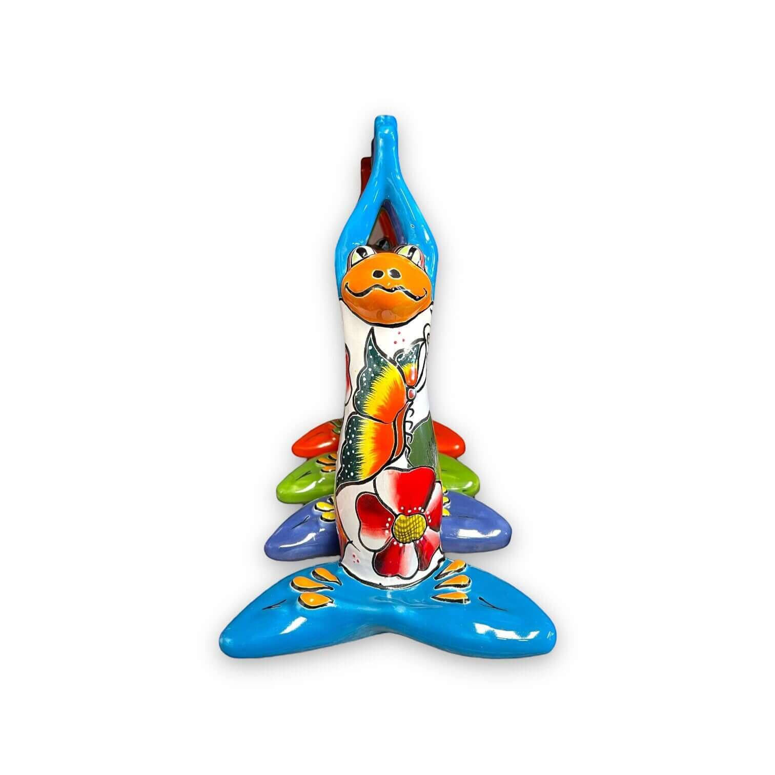 Large Talavera Frog Statue | Mexican Art Decor