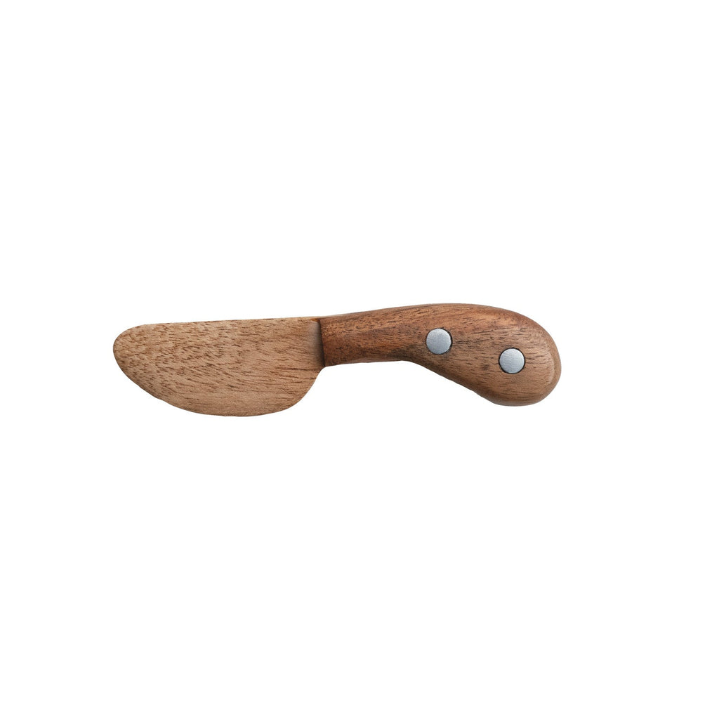 Mango Wood Canape Spreader Knife with Aluminum Studs