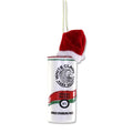Merry Berry White Claus Glass Ornament