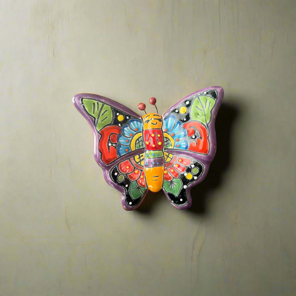Talavera Butterfly Wall Hanging | Petite Animal Decor