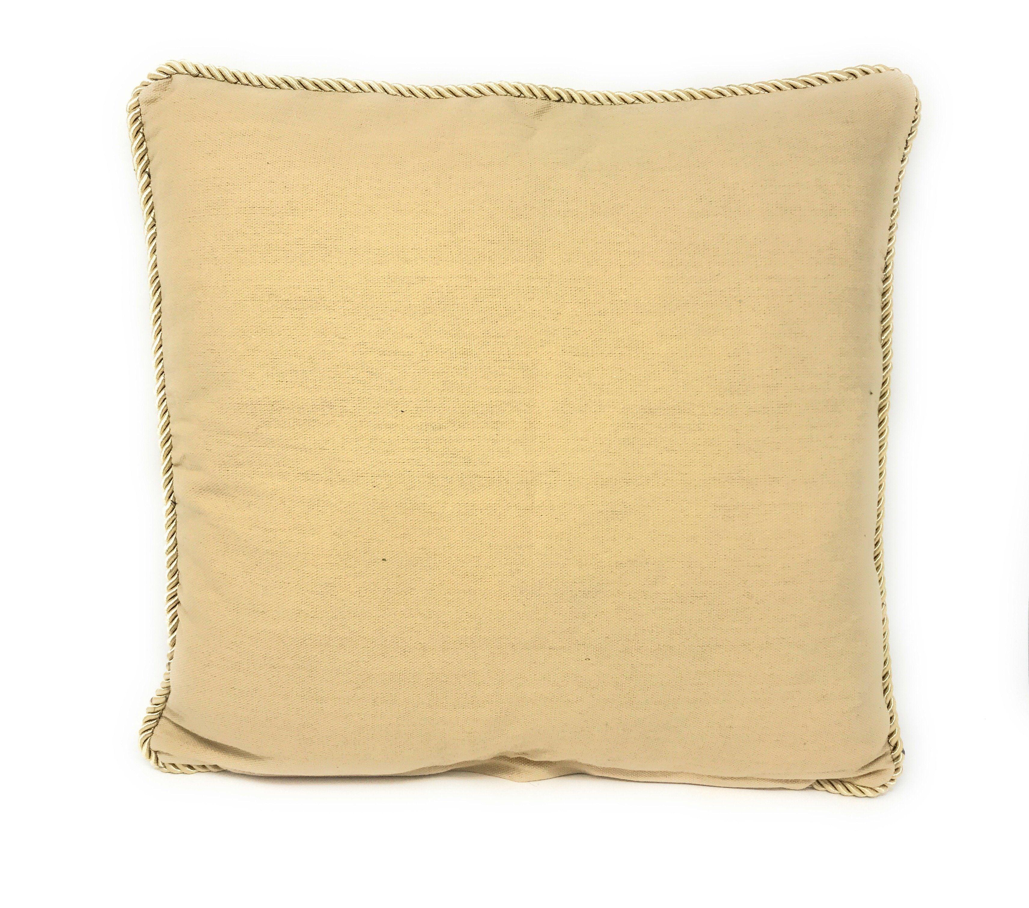 DaDa Bedding Set of 2-Pieces Yellow Apricot Fruits Elegant Tapestry Throw Pillow Covers w/ Inserts - 18" x 18"