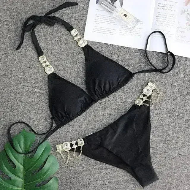 PAYASEN Rhinestone Bikini - Crystal Diamond Swimsuit for Women