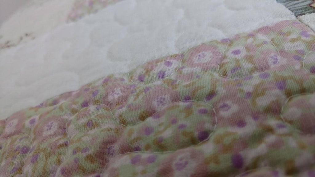 DaDa Bedding Cottage Floral Blossoming Patchwork Quilted Coverlet Bedspread Set (DXJ103112)