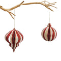 Red & White Recycled Paper Honeycomb Ornament | 2 Styles